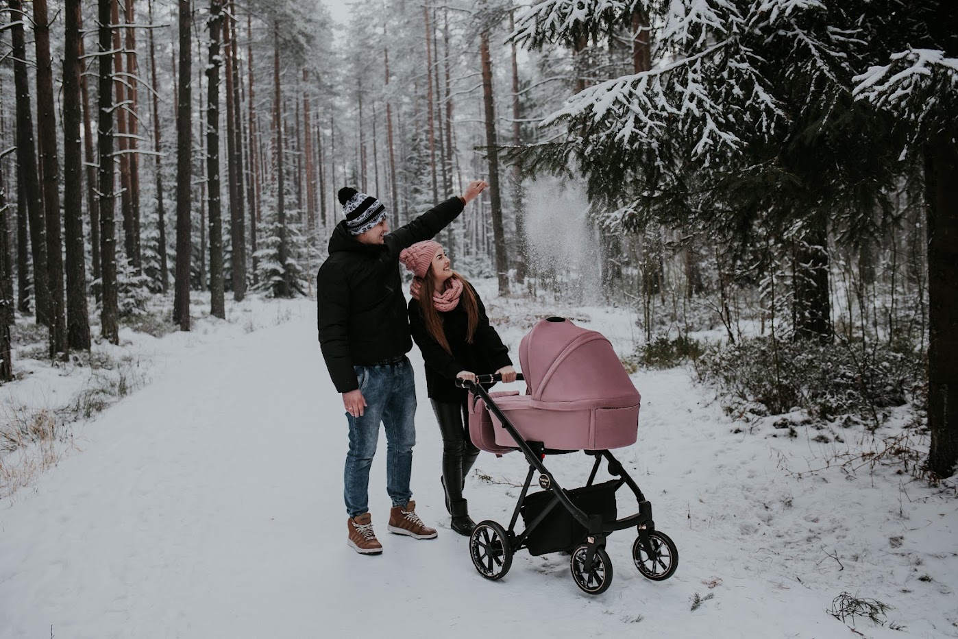 Kombinovaný kočárek Paradise Baby VR - pink 05