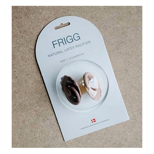 DUO kaučukový dudlík FRIGG Baked Clay + Cream 0-6M 