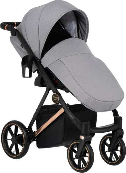 Kombinovaný kočárek Paradise Baby VR - světle šedý 06