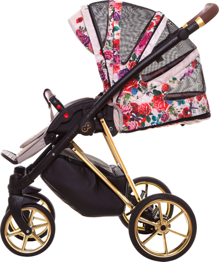 Kombinovaný kočárek Musse Dark Rose 2v1 antracit