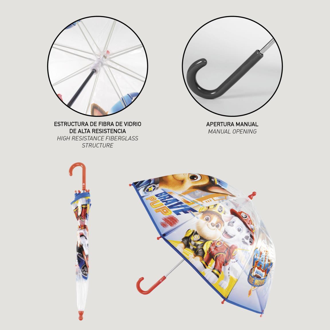 Dětský deštník Paw Patrol - průhledný