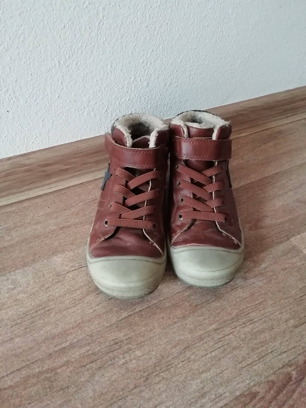 Kožené dětské tenisky vel.31 s kožíškem