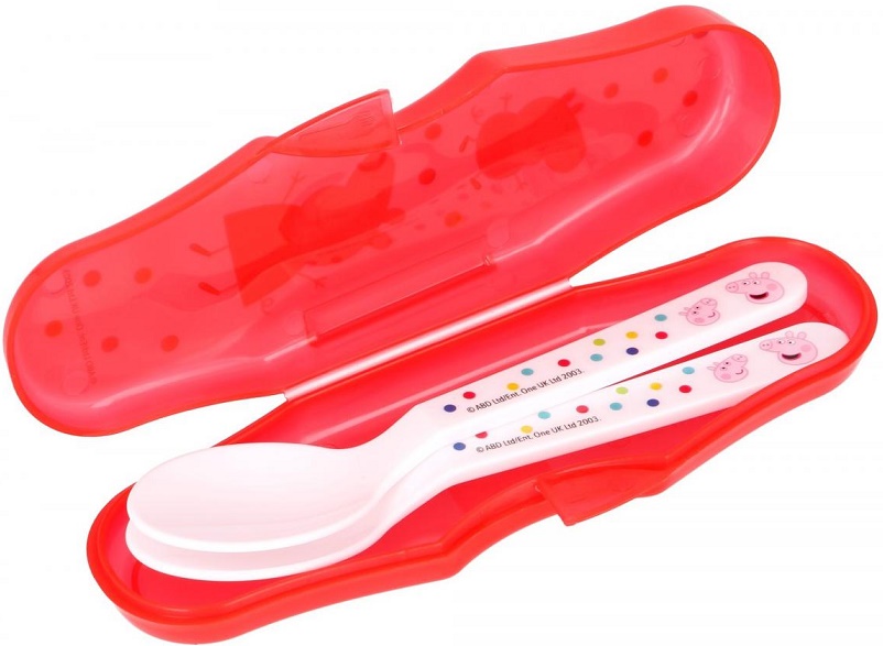 Dětský příbor s pouzdrem a motivem prastáko Peppa Pig 