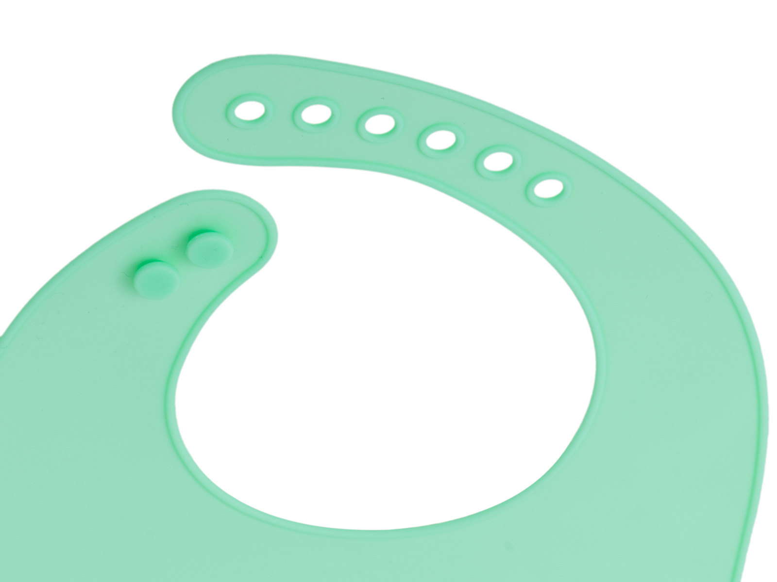 Silikonový bryndák KOČIČKA  - zelený