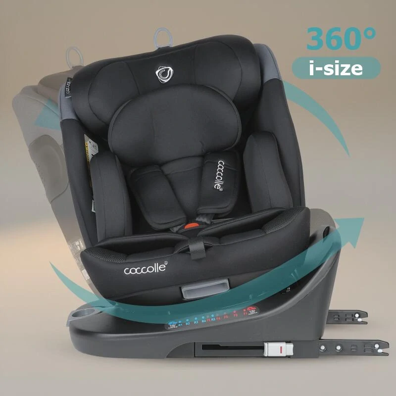 Autosedačka Coccolle Atira i-Size 40-150 cm (0-36 kg), 360° otočná, Diamond Black