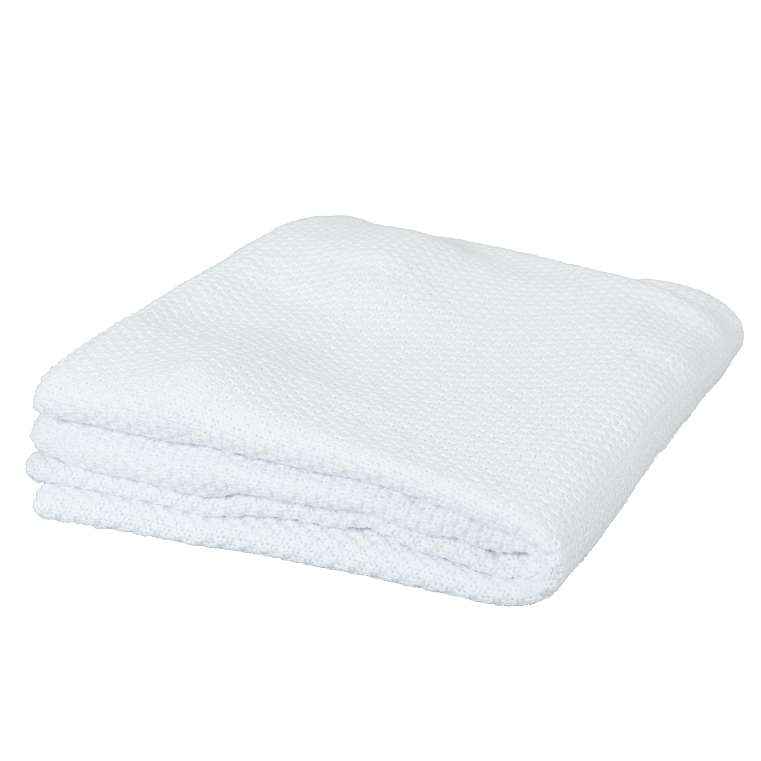 Deka pletená ze 100% bavlny BimBi - bílá