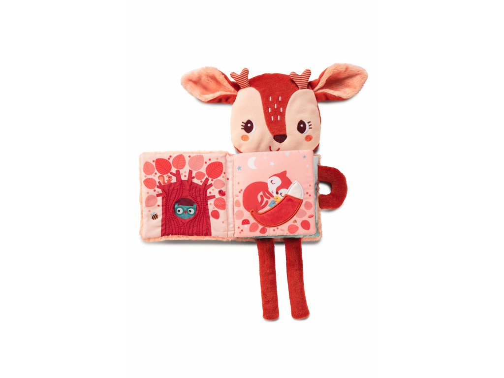 Lilliputiens - textilní knížka se svítícím obrázkem - jelínek Stella