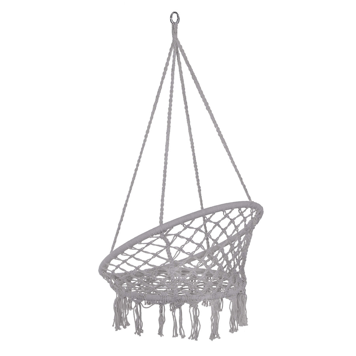 HOUPACÍ  SÍŤOVANÉ KŘESLO ŠEDÉ