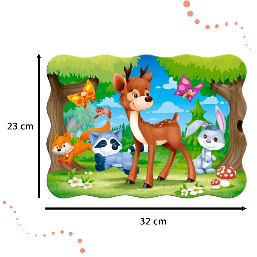 CASTORLAND Puzzle 30 dílků A Deer and Friends - Lesní zvířátka 4+ 