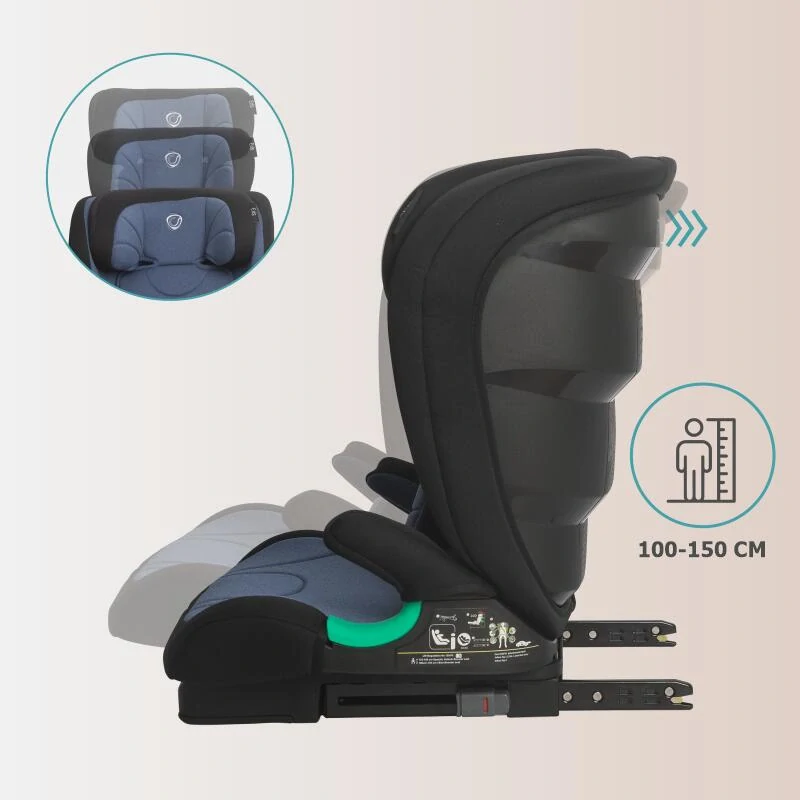 Autosedačka s isofixem, i-Size 100-150 cm Coccolle Eris Rock blue