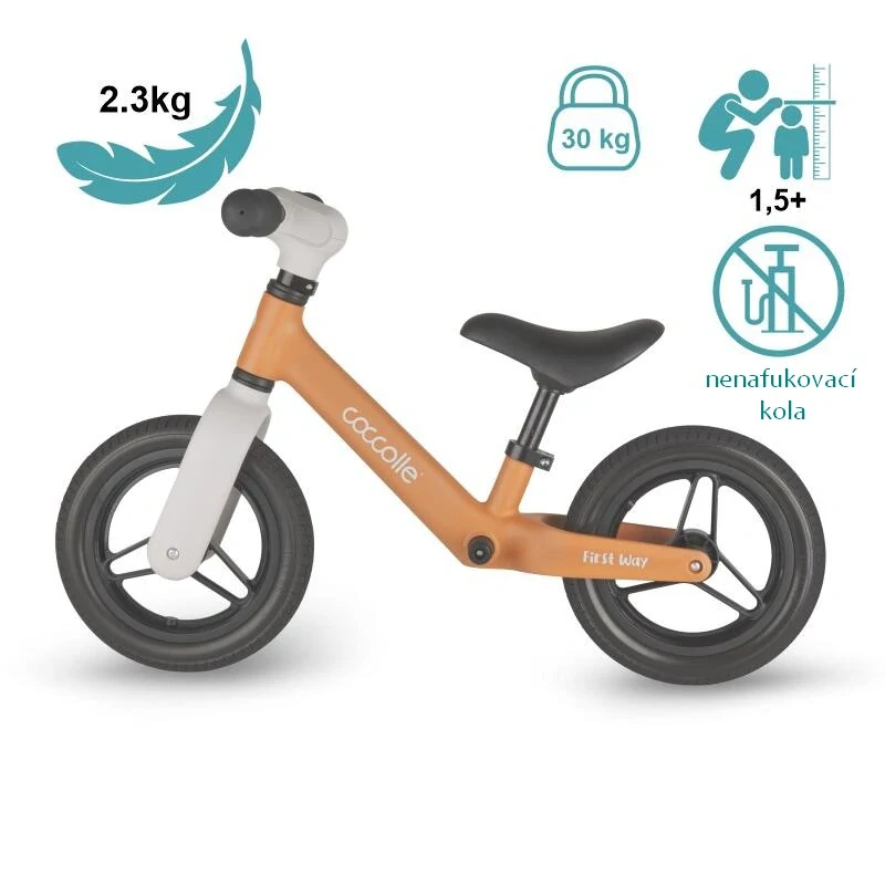 Balanční odrážecí kolo Coccolle First Way Cookie beige