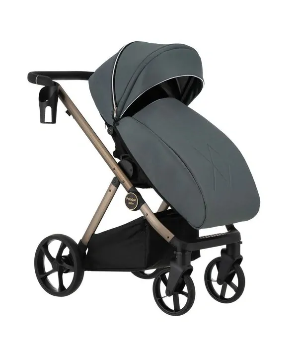 Travel system kočárek Paradise Baby RX 09 šedo-zelená