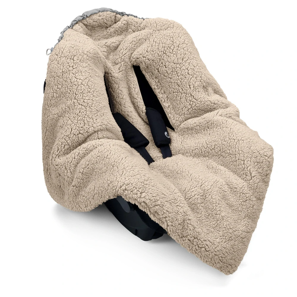 Zimní zavinovací deka/ zavinovačka Albero s beránkem do autosedačky šedá