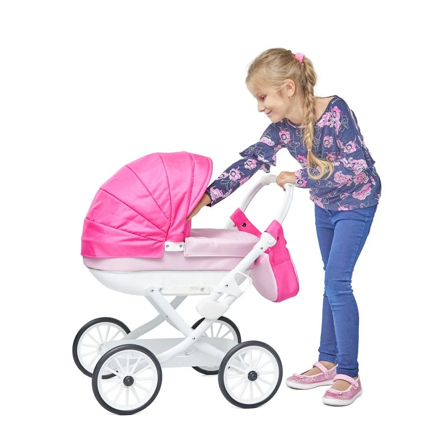 kočárek pro panenky Jasmine Kids Elegance pink