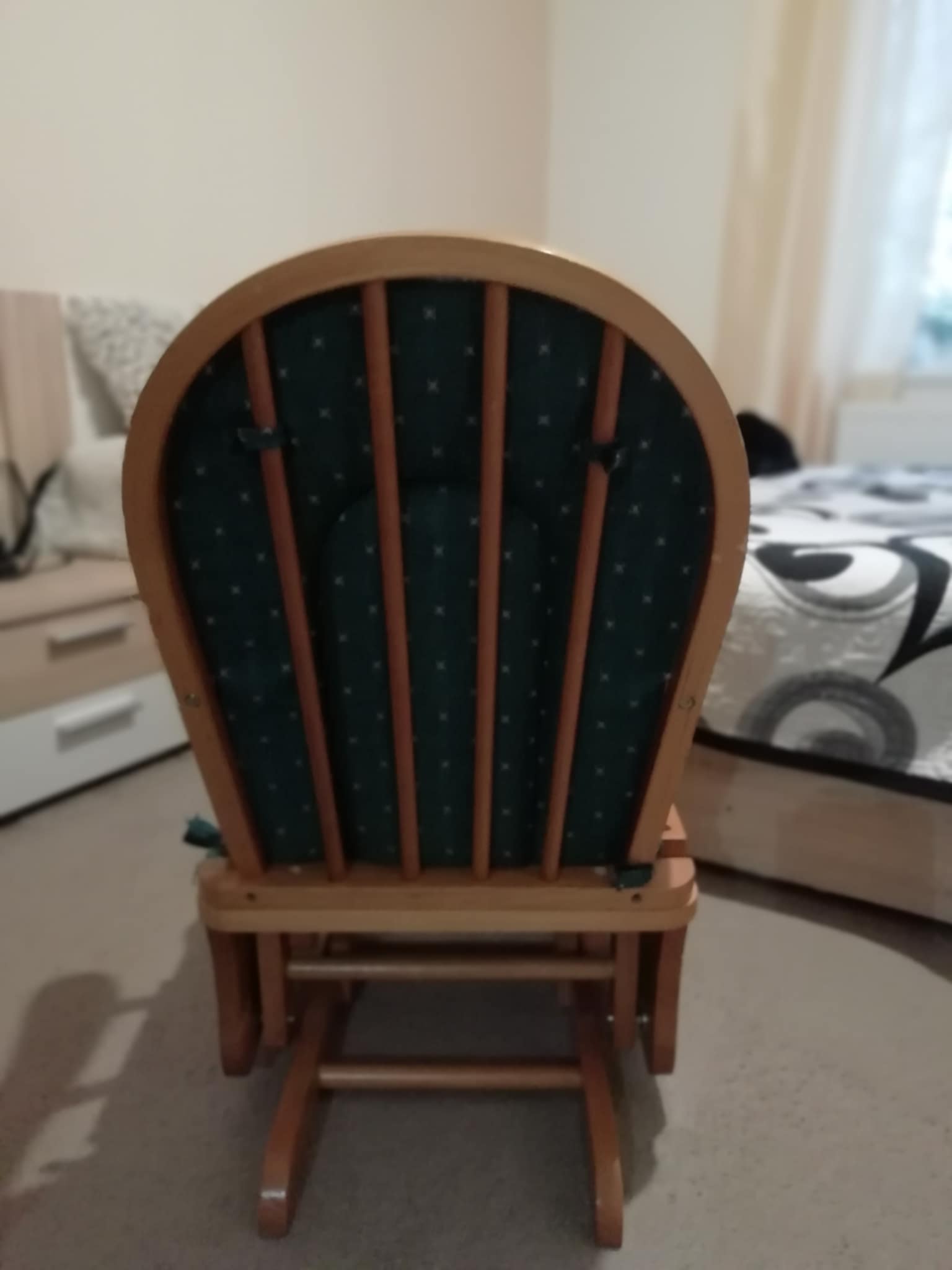 Dětské dřevěné RETRO houpací křeslo - TOP STAV