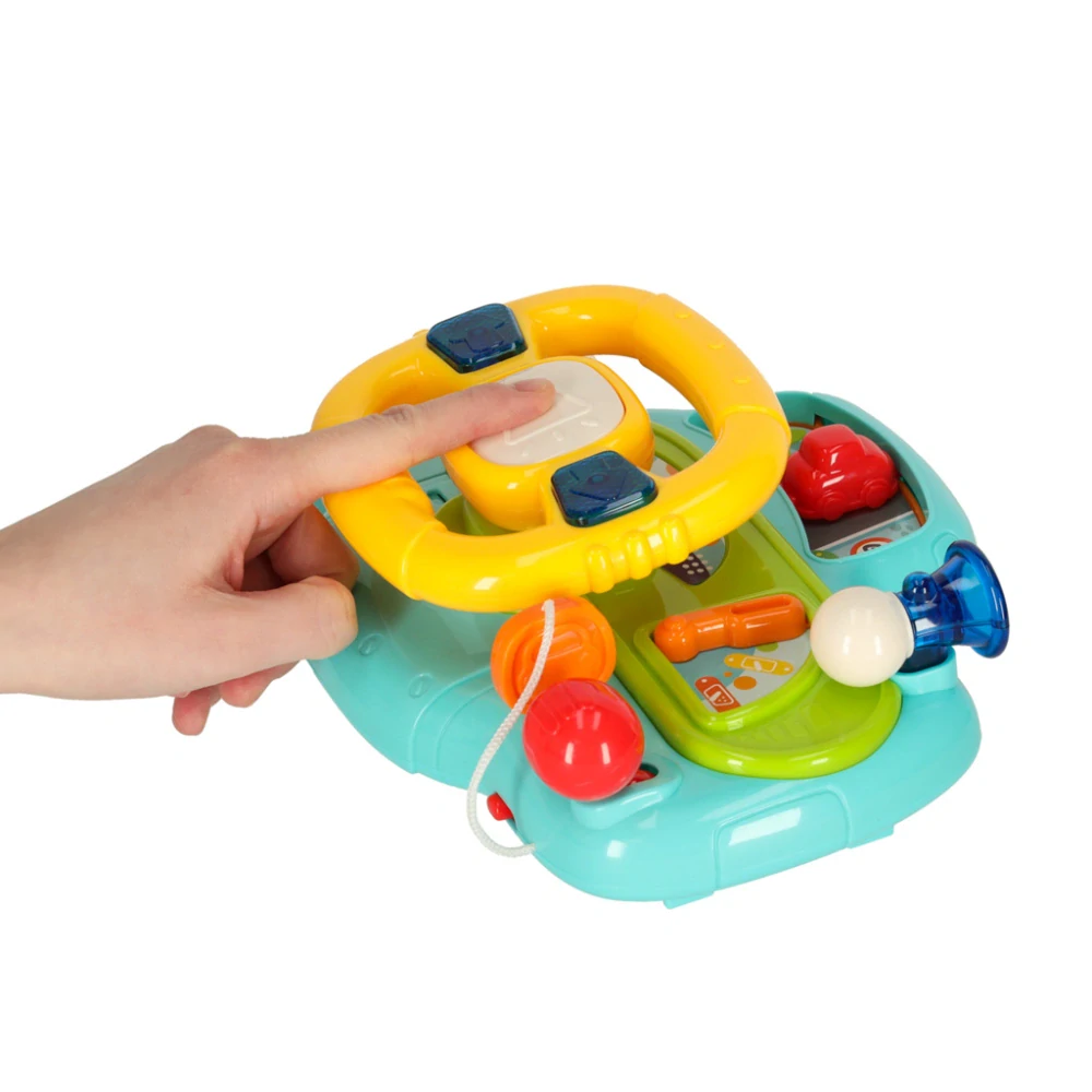 Interaktivní hračka volant pro děti simulátor se zvuky modrý