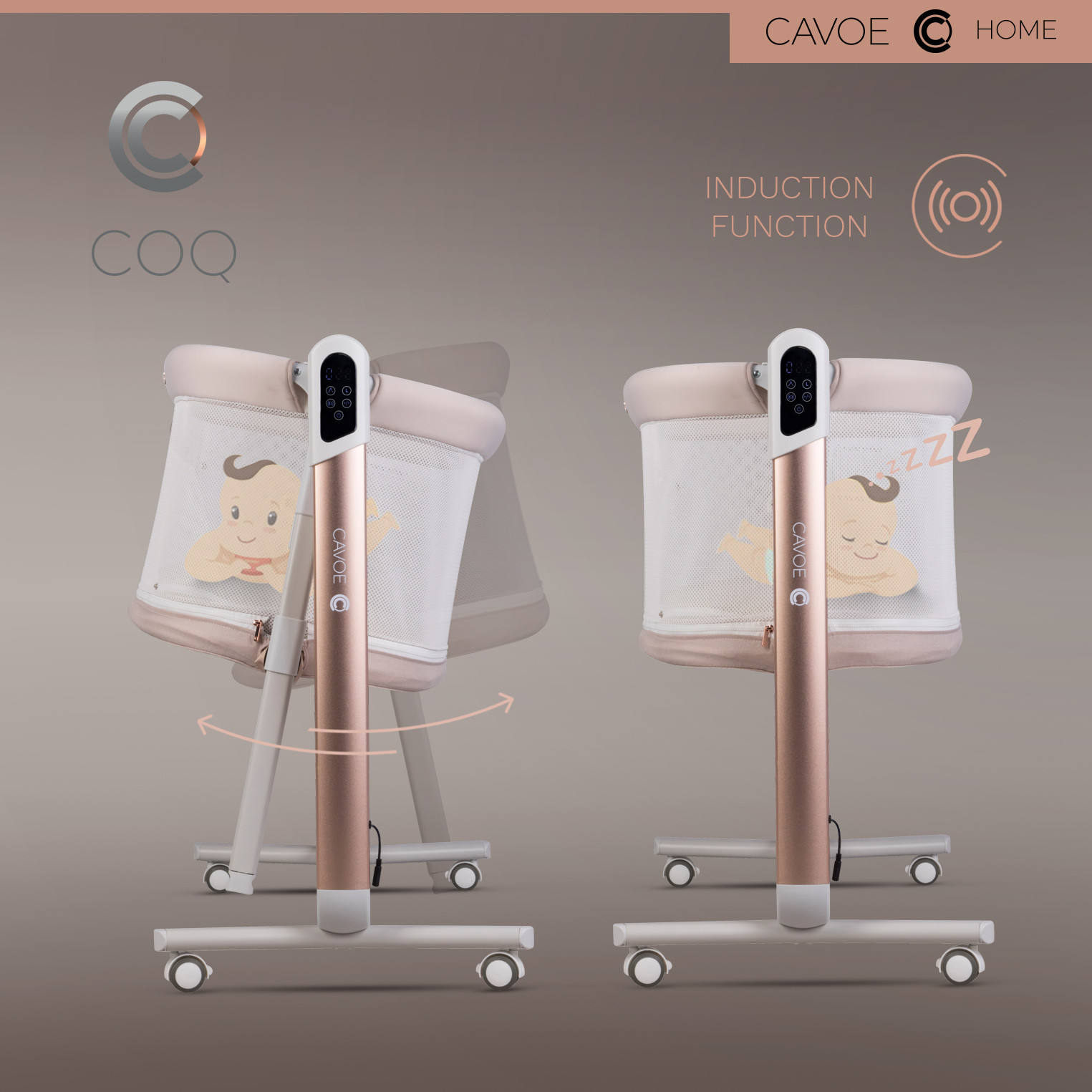 Elektrická kolébka 4v1 Cavoe COQ Cashmere