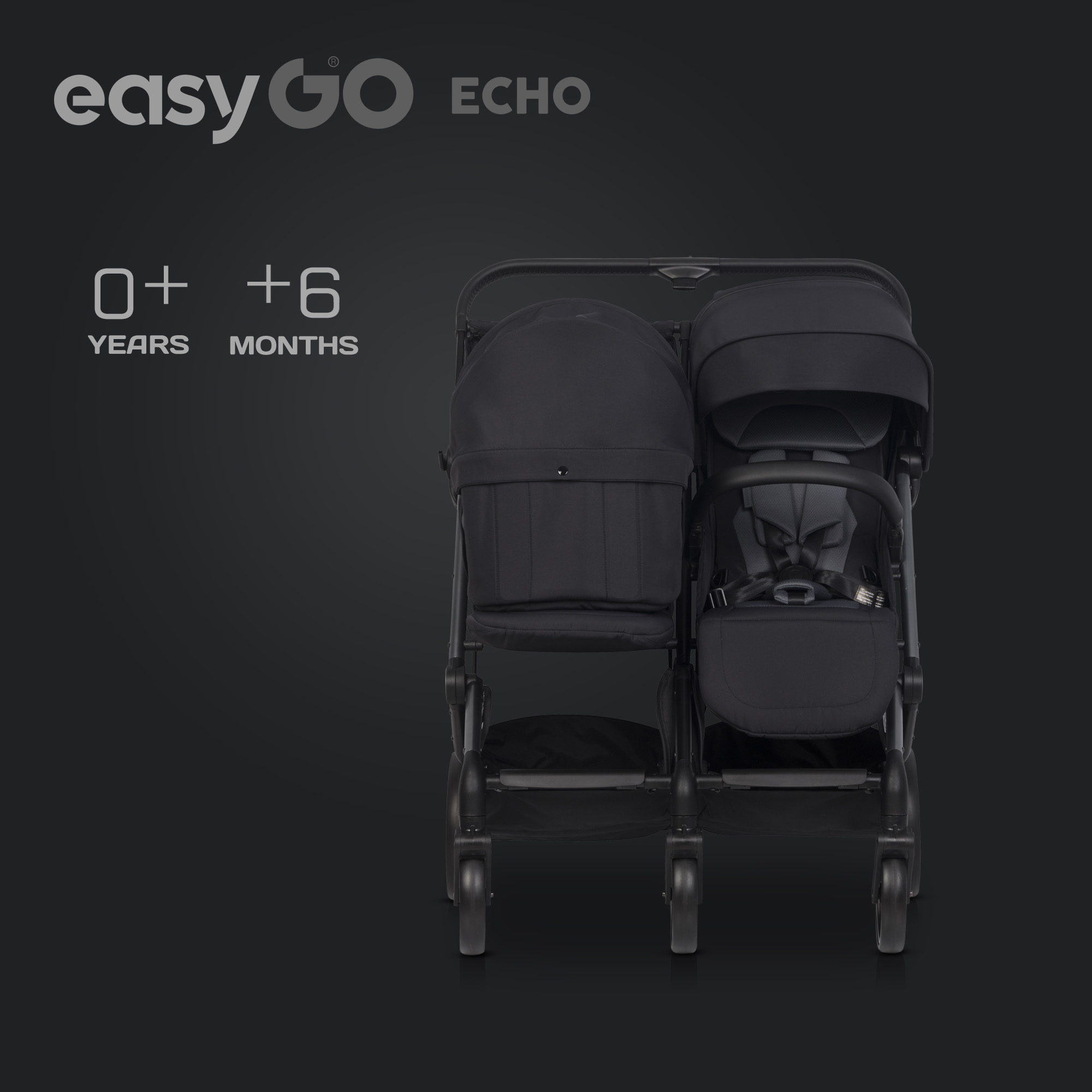 Měkká korbička ke kočárku EasyGo Echo Savana Black