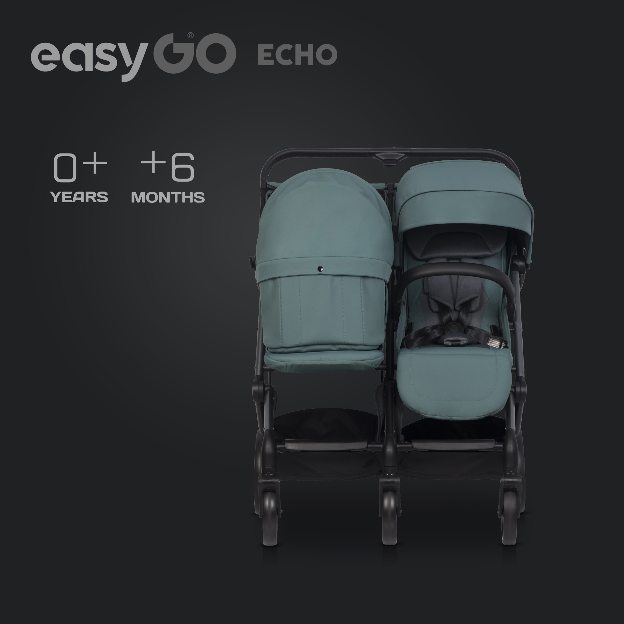 Měkká korbička ke kočárku EasyGo Echo Savana Sage Green
