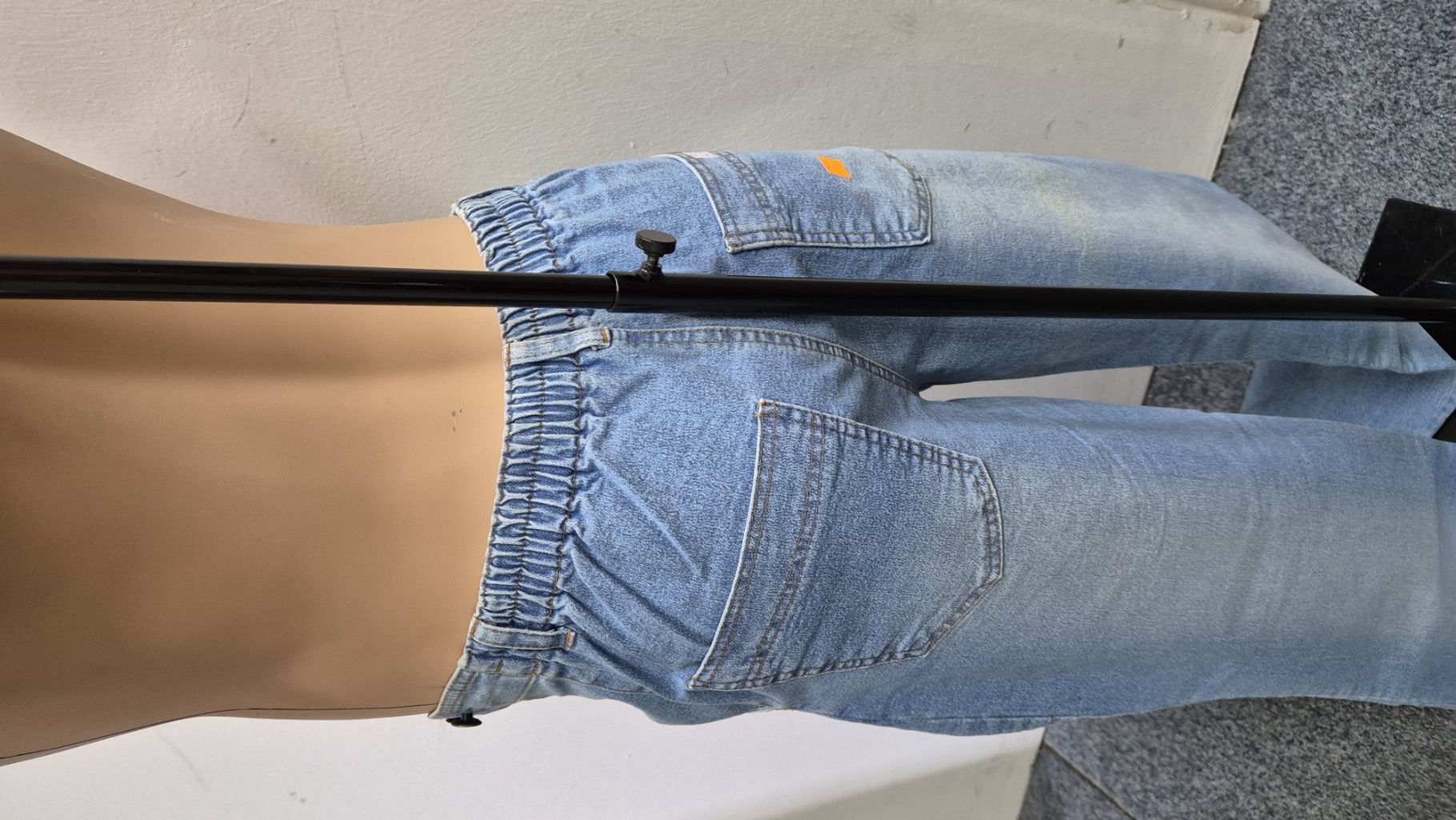 Těhotenská móda - Laclové kalhoty s kapsami vel.36