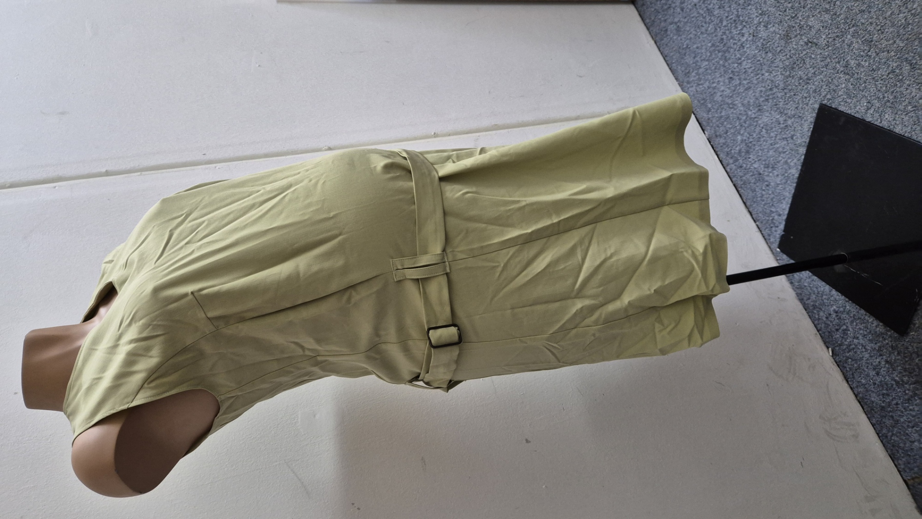 Těhotenská móda - Těhotenské zelenkavé šaty Bosman vel.40 nastavitelné  na bříško