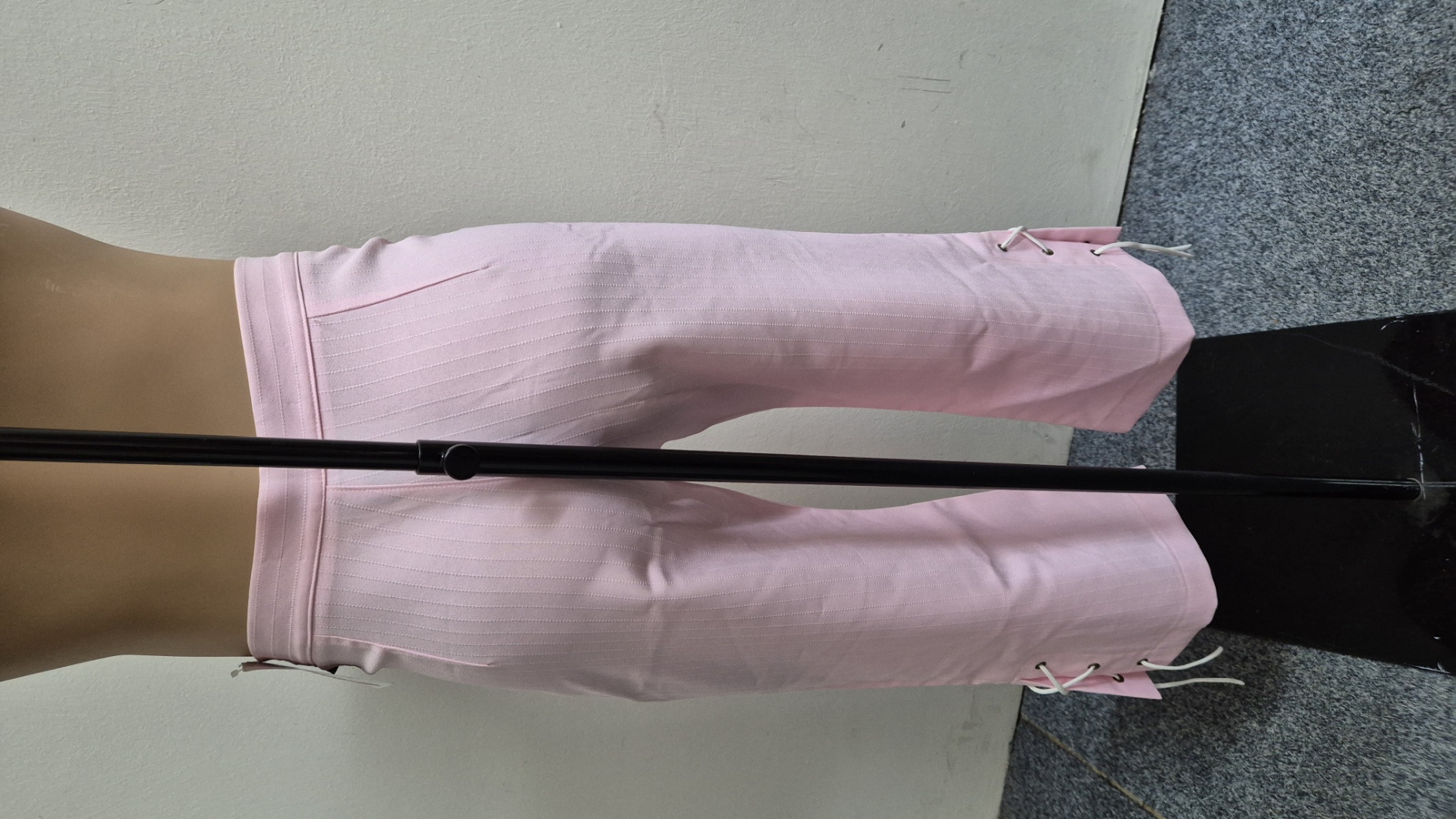 Těhotenská móda - Těhotenské letní kalhoty Bosman růžové velikost 38 s nastavitelným bříškem