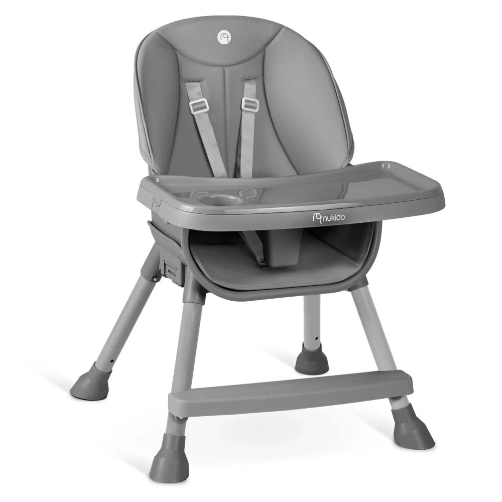 Dětská jídelní židlička Nukido Tilo šedá