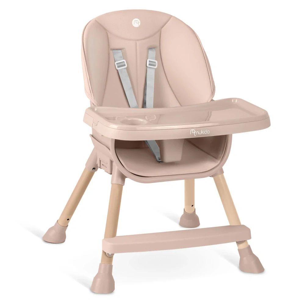 Dětská jídelní židlička Nukido Tilo růžová