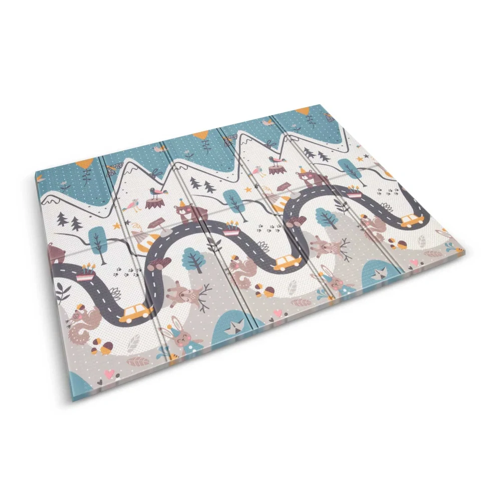 Skládací vzdělávací pěnová podložka 200 x 180 x 1 cm Nukido NK-341