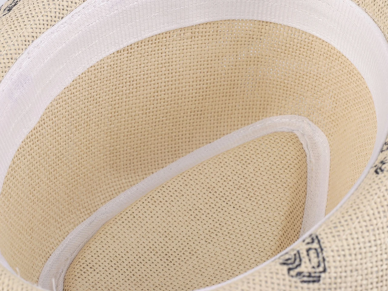 Dětský letní  klobout slamák s proužky navy  53 cm