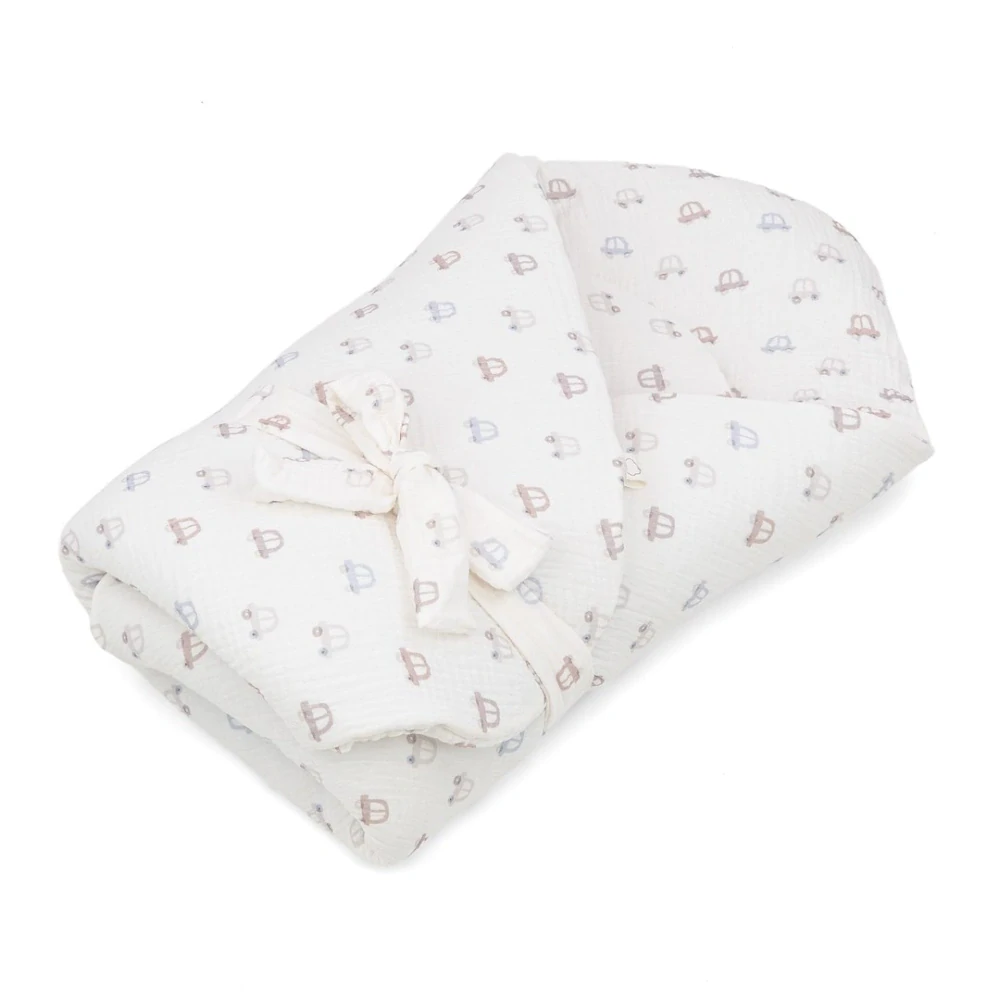 Novorozenecká mušelínová zavinovačka Auta