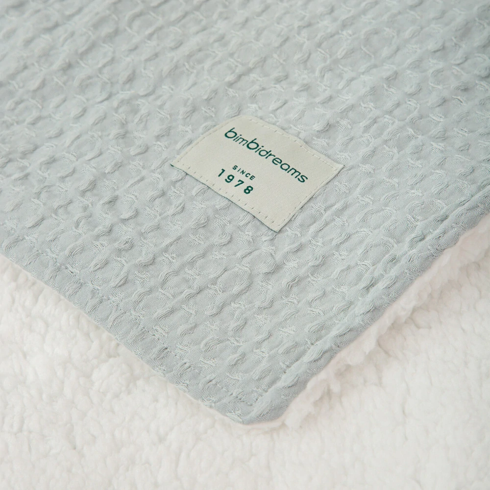 Dárková sada BIMBIDREAMS waffle deka s beránkem + usínáček Králíček šalvějová