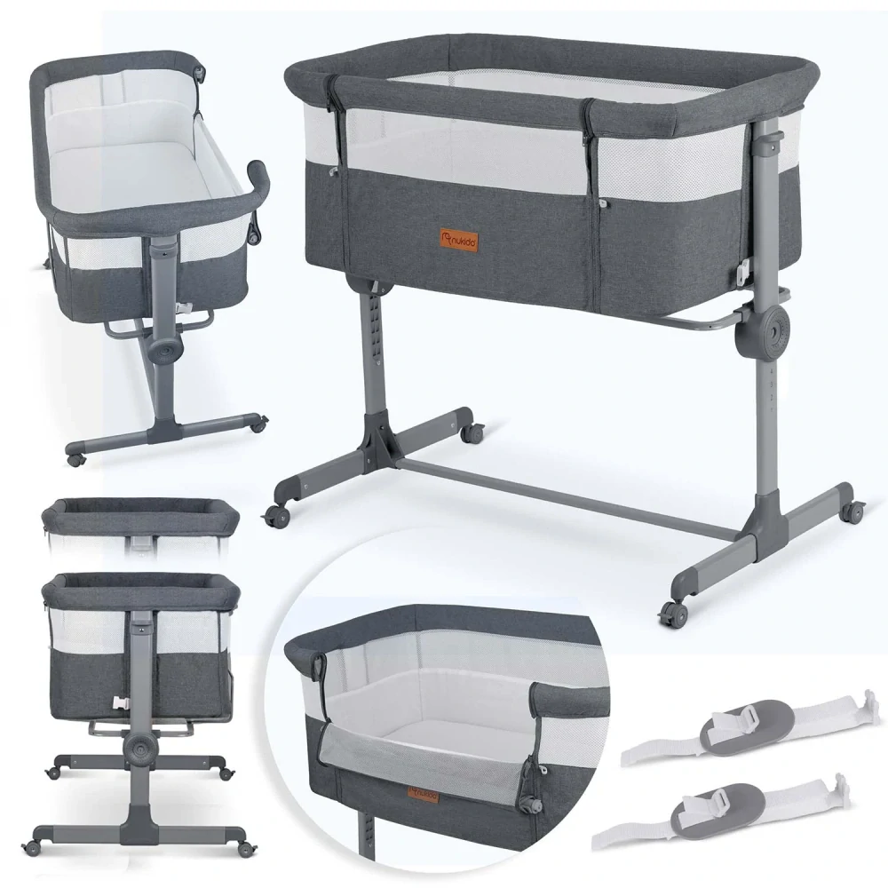 Dětská postýlka Nukido 0-5 měsíců - grey