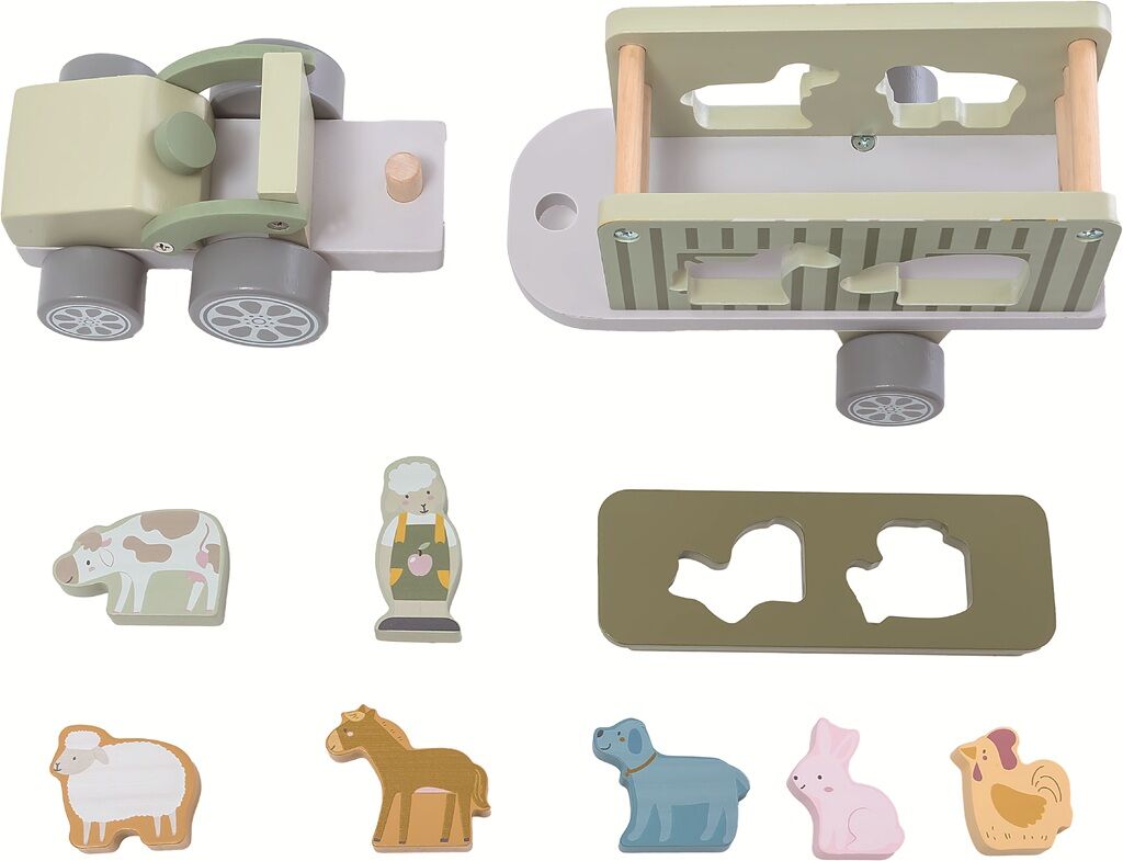 Toys Kostky skládací věž se zvířátky Farma