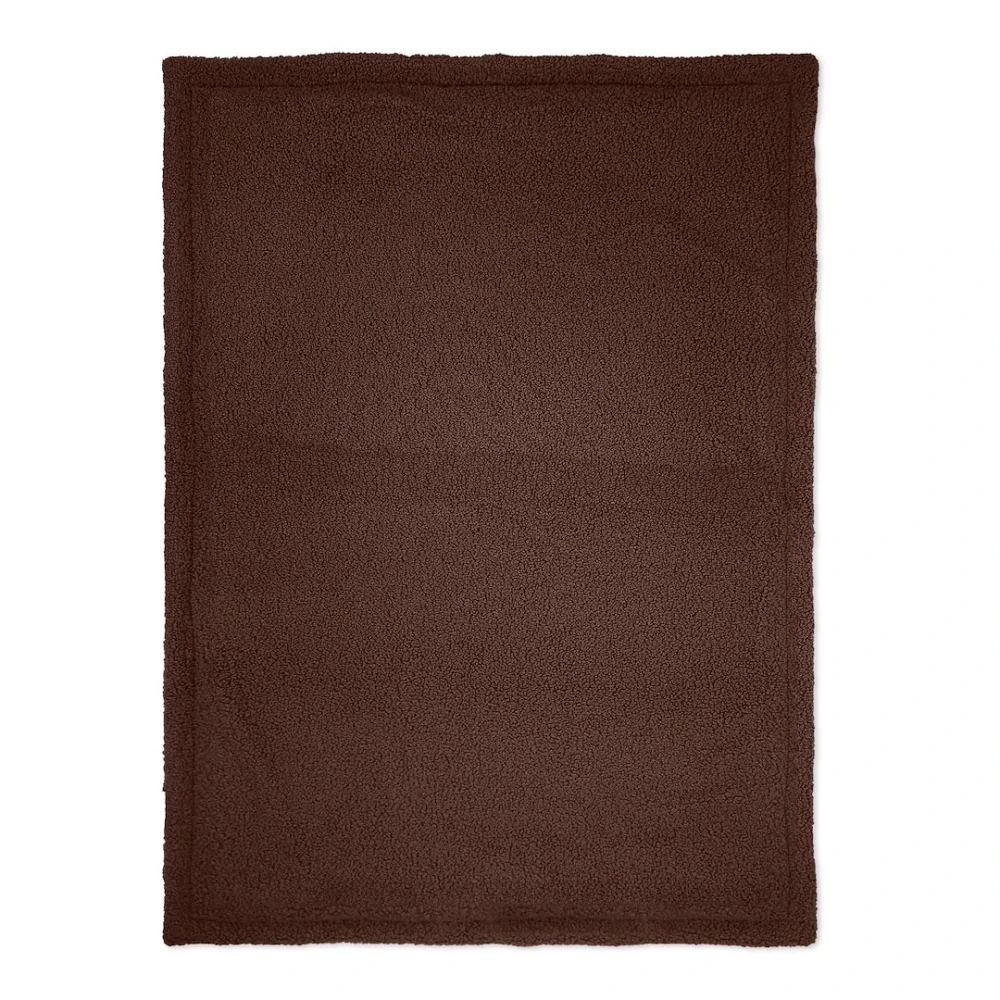 Dětská luxusní vyteplená deka Cotton Muslin & Bouclé hnědá