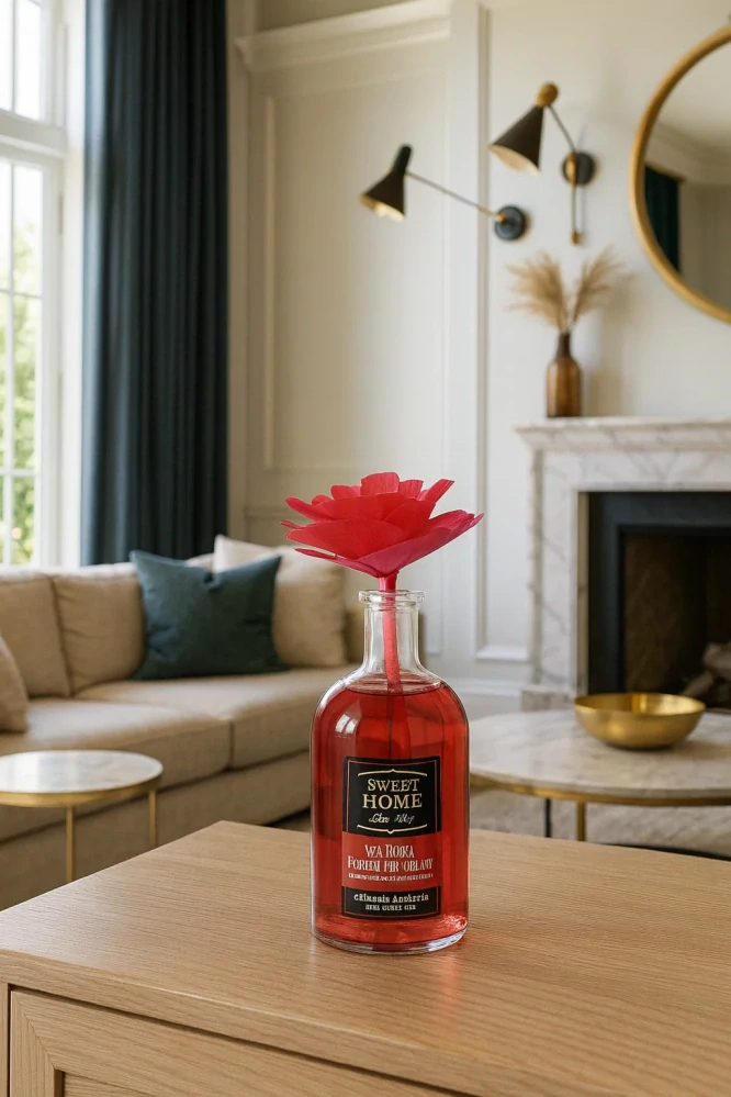 Luxusní Aroma Difuzér SWEET HOME – Květinová Růže (250 ml)