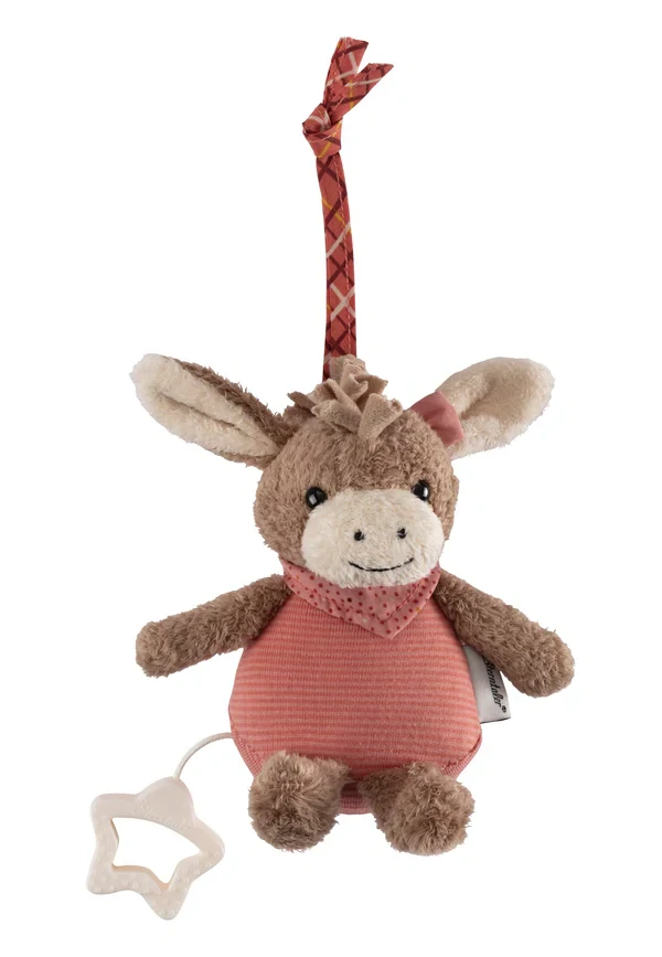 Hudební Hračka Oslík Emmily – Textilní, Uklidňující Melodie (19 cm)