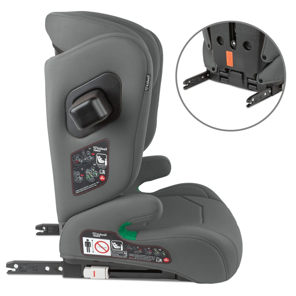 Autosedačka Kidwell TENDO s isofixem 2v1, i-Size 100-150 cm šedá