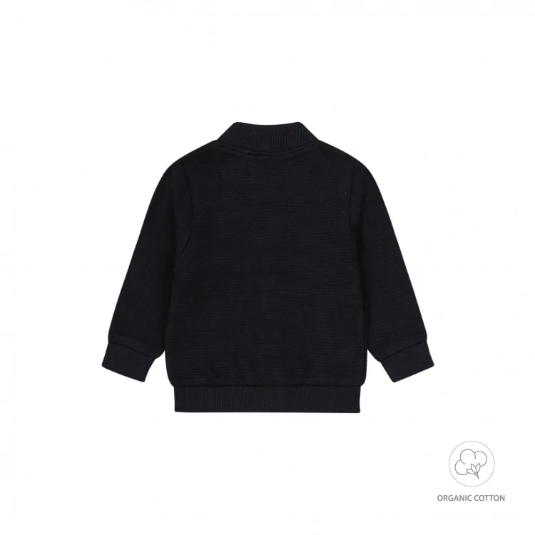 Chlapecký celopropínací kabátek/mikina Dirkje z BIO bavlny navy vel.86