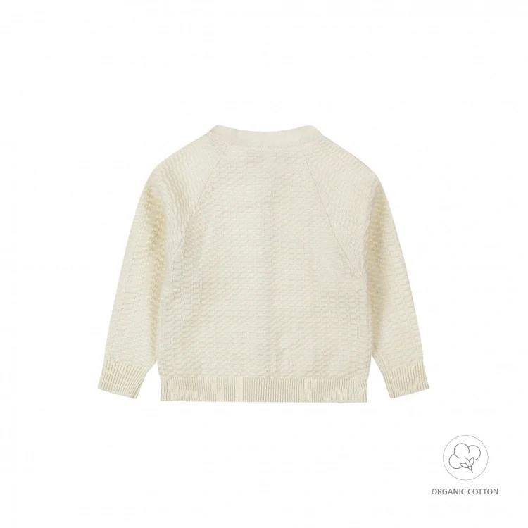 Dětský celopropínací svetr Dirkje BIO bavlna smetanový vel.62