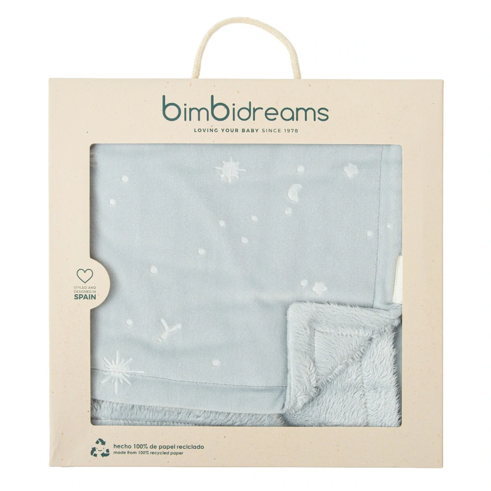 Luxusní dětská deka s vytlačovaným vzorem BimBi 80x110 cm modrá