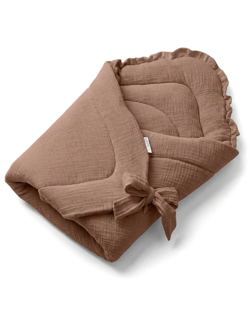 Novorozenecká mušelínová zavinovačka Albero hnědá