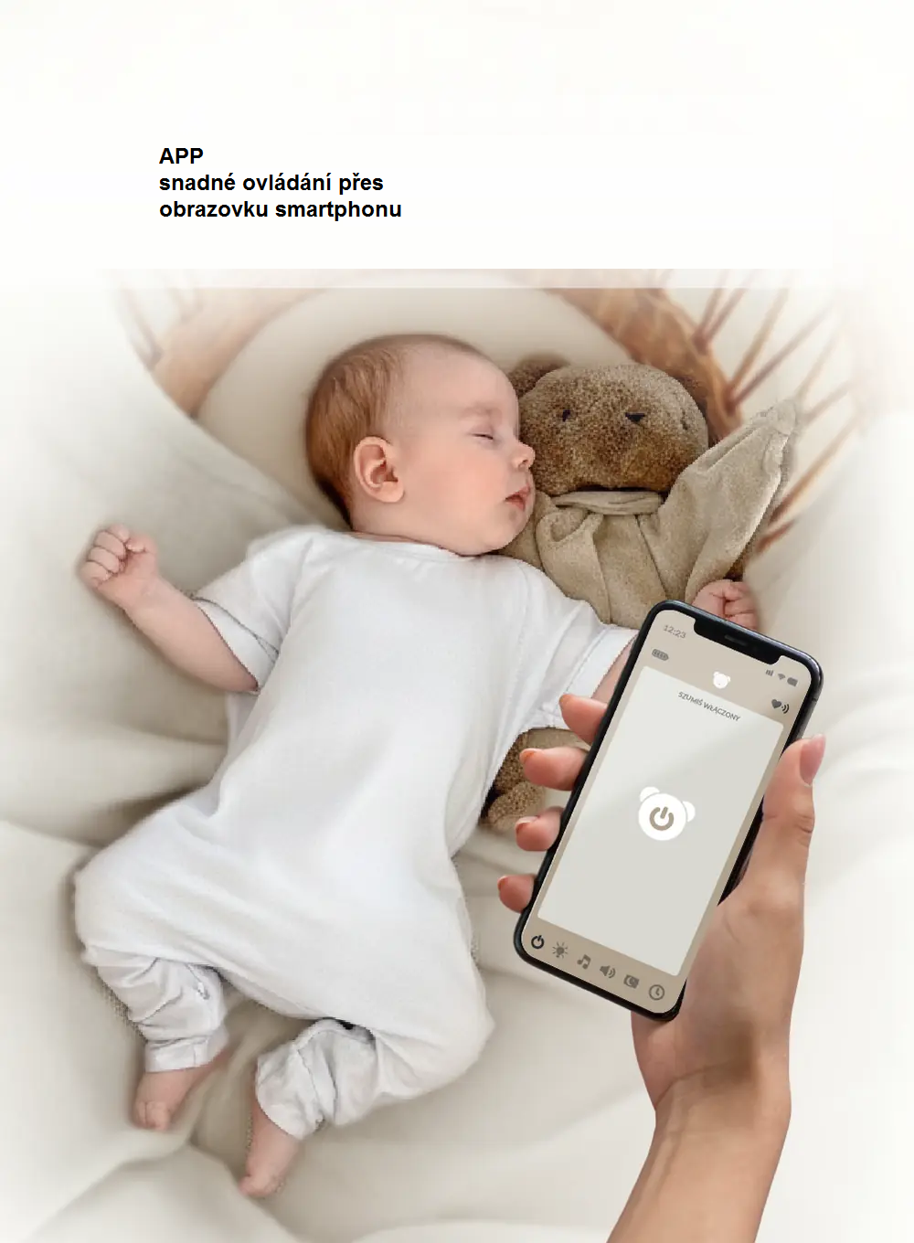 MyHummy DOUDOU MEDVÍDEK 7 v 1 s lampičkou a APP