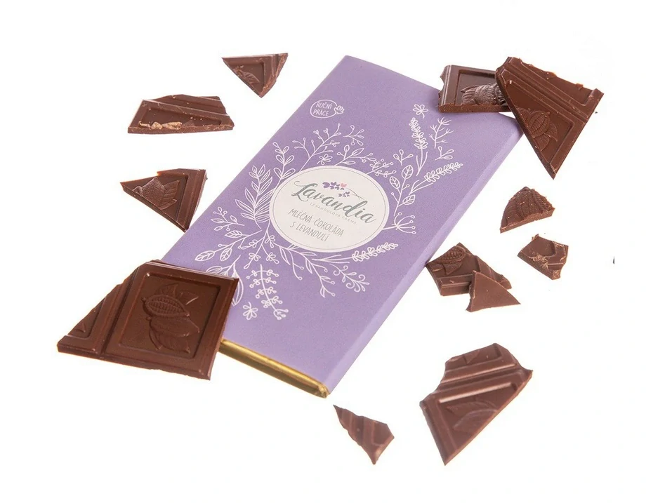 BIO Mléčná čokoláda s LEVANDULÍ