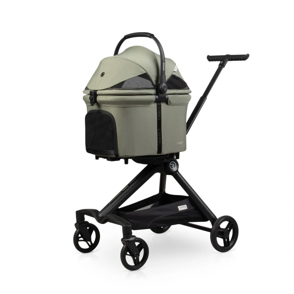 Luxusní kočárek Carinio Zoom Olive Pet S AUTOM/ZOOMEM/OLIVE