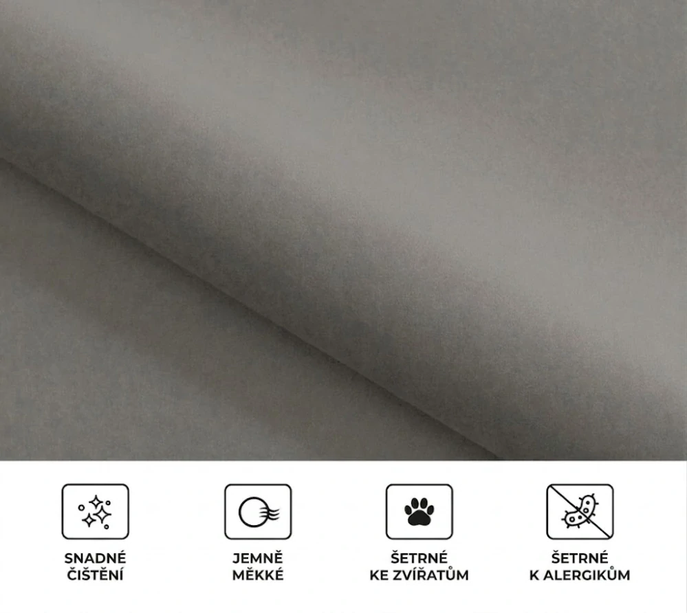 Kvalitní pelíšek ve tvaru mušle pro mazlíčky Carinio Shell Coal vel. S/M