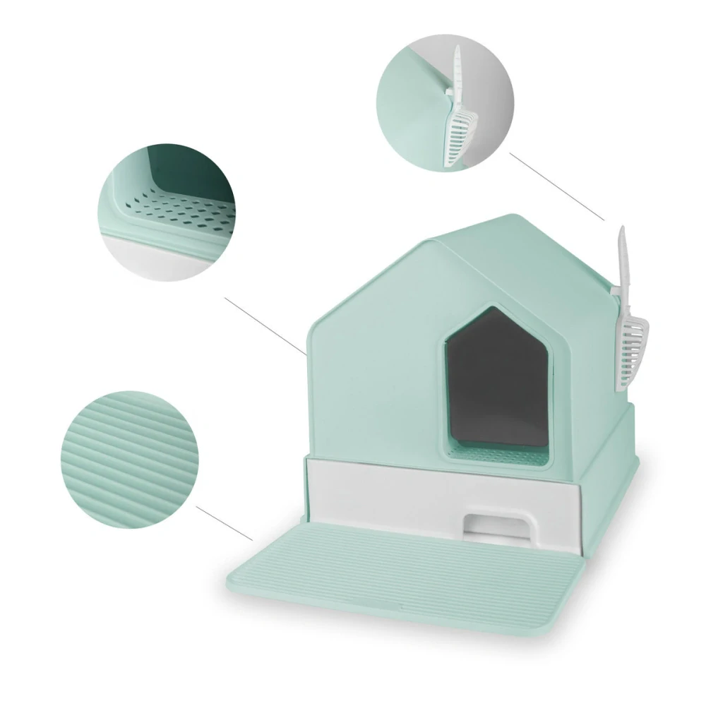 Carinio House Tiffany modrá toaleta pro domácí mazlíčky