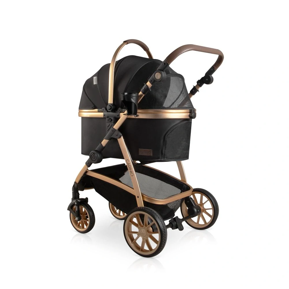 Kočárek Carinio NUKA CARBON Black pro mazlíčky