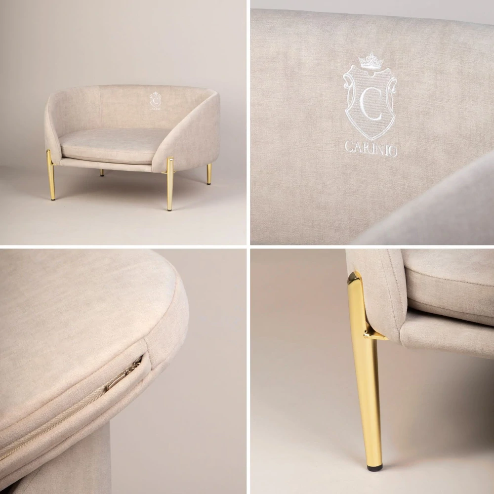 Luxusní sofa pelíšek CARINIO OVAL IVORY