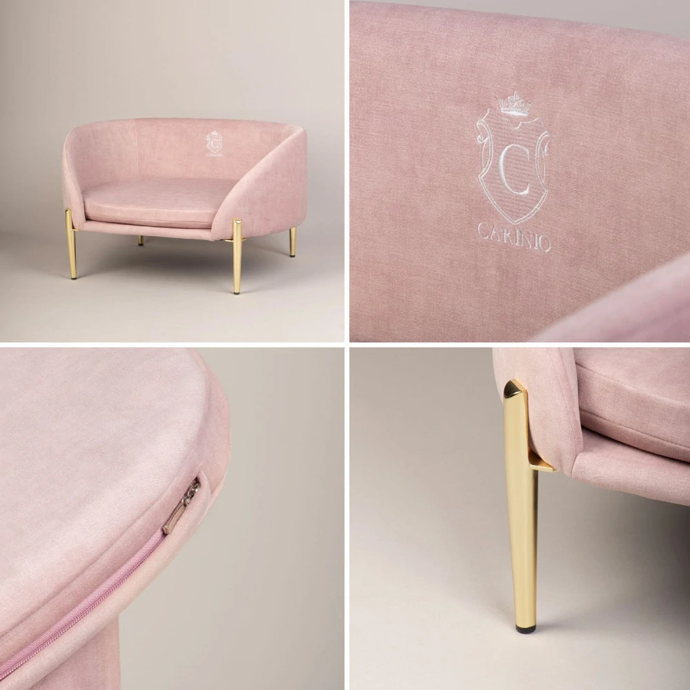 Luxusní sofa pelíšek CARINIO OVAL BLUSH